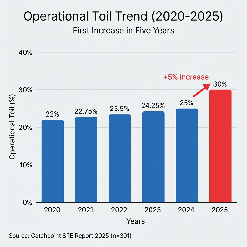 State of Incident Management 2025: Global Operational Toil Trend 2021-2025 Statistics
